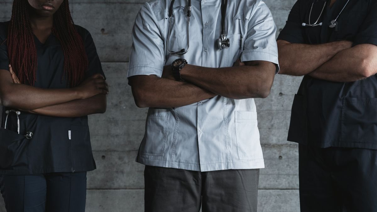 Representative photo of healthcare workers in medical scrubs