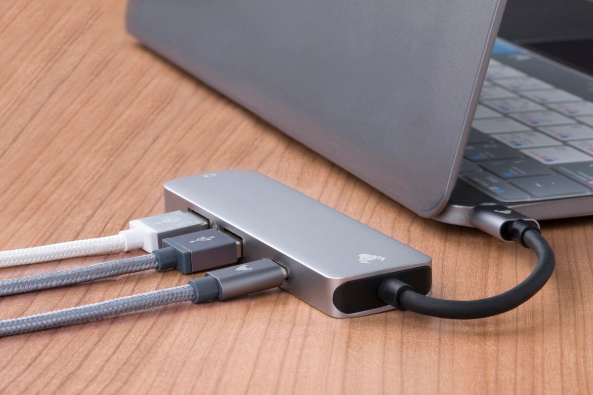 Representative photo of charging cables and a connectivity hub