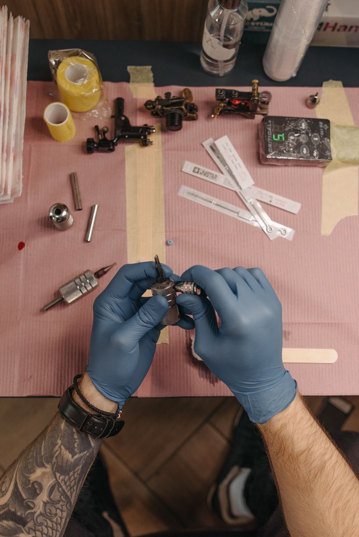 Representative photo &mdash; Sealed needles, prepped station