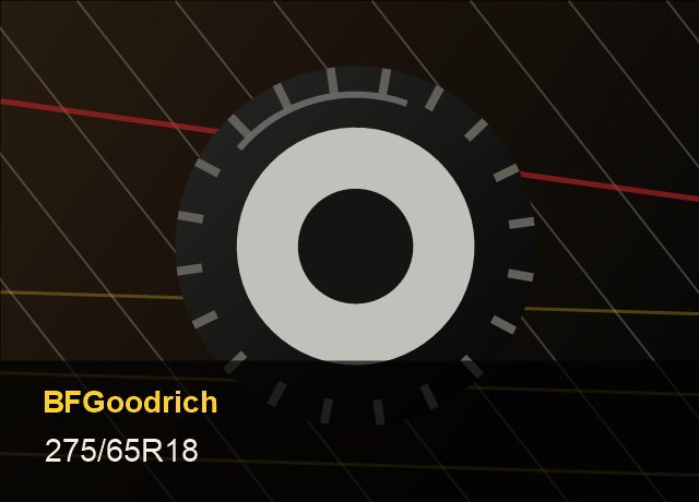BFGoodrich All Terrain 275 65R18 tire