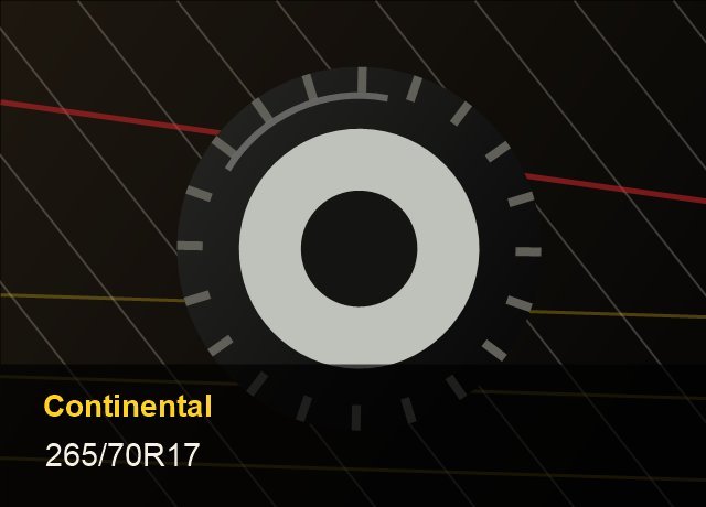 Continental CrossContact 265 70R17 tire