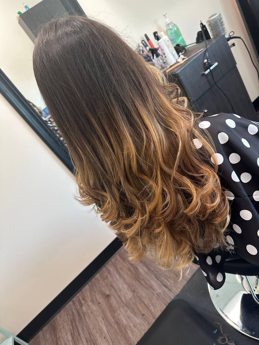 Representative photo of ombré balayage color