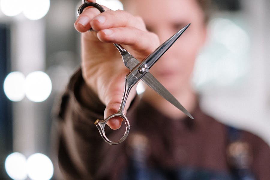 Representative photo of a stylist's shears during a precision cut