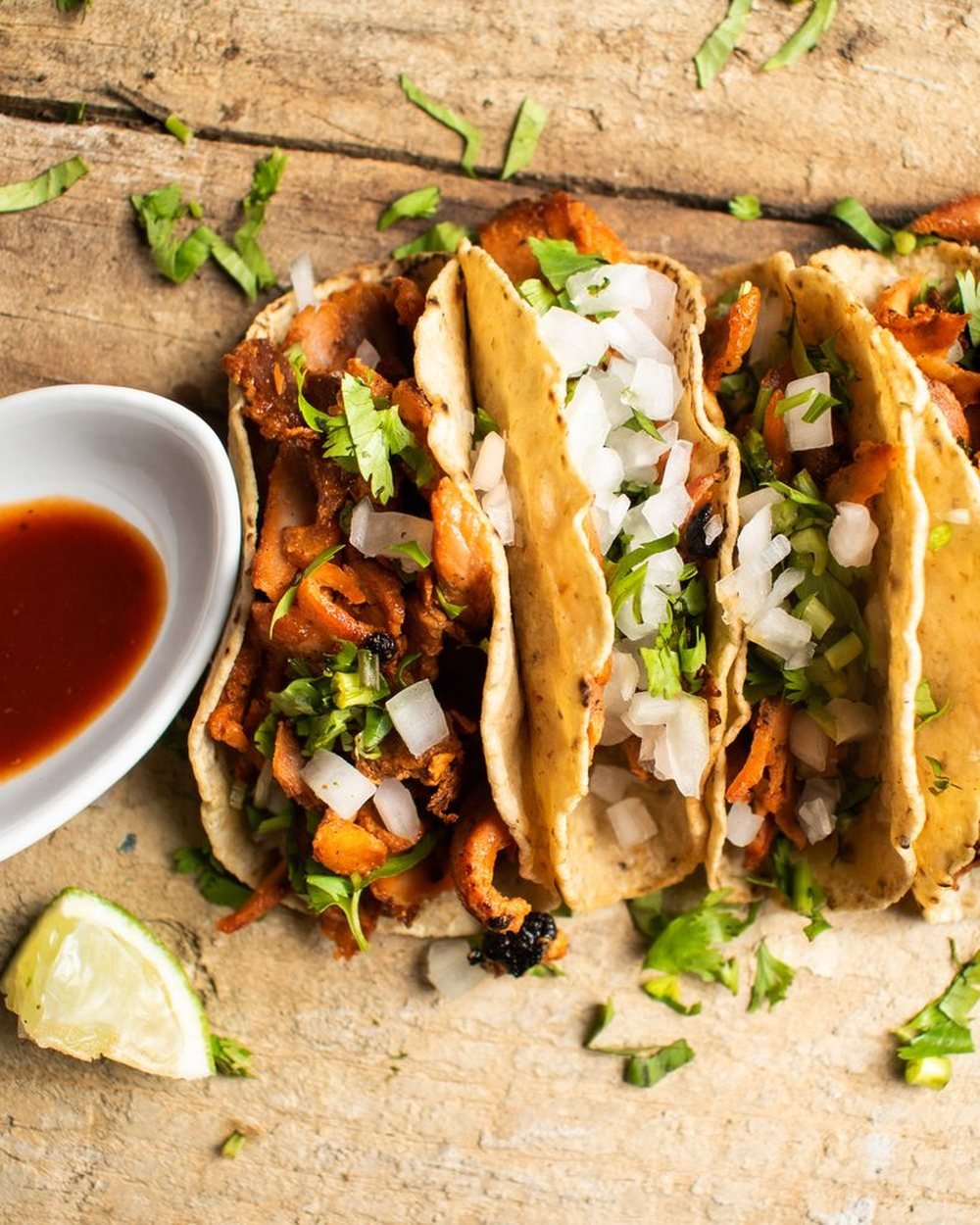 Tacos al pastor at the taqueria (representative image)